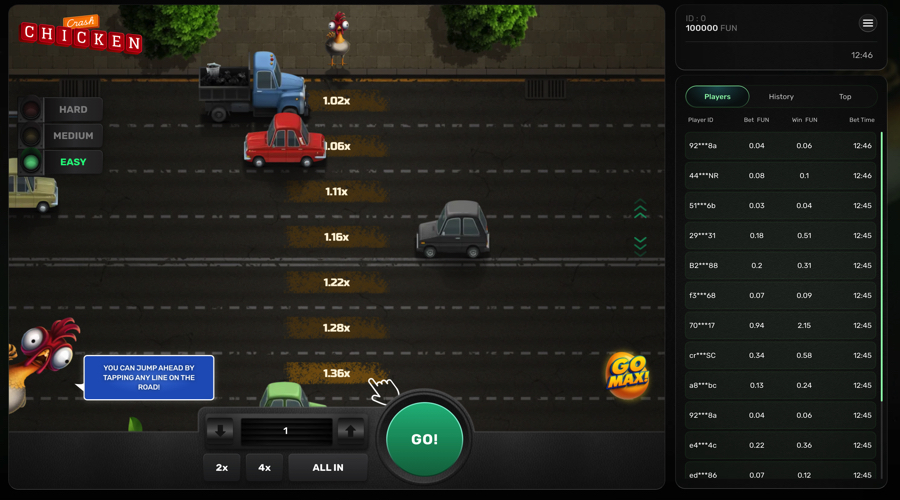 Chicken Crash demo by Galaxsys
