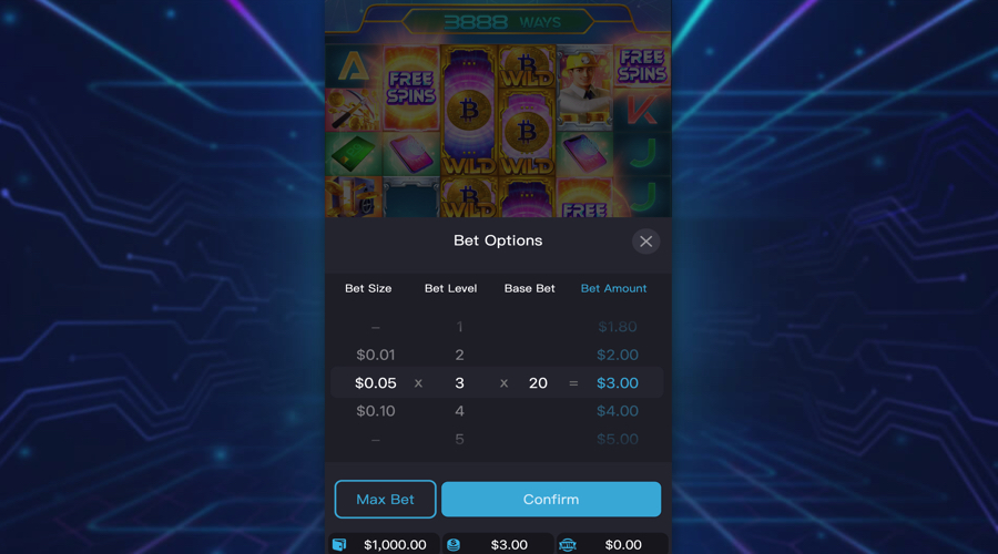 Crypto Gold betlines