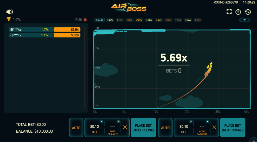 Air Boss Crash Game Demo by Platipus