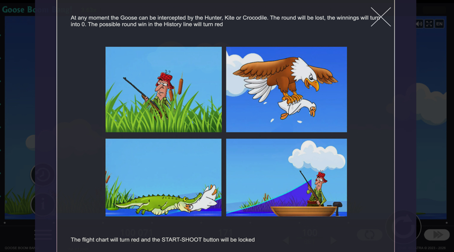 Goose Boom Bang crash game rules