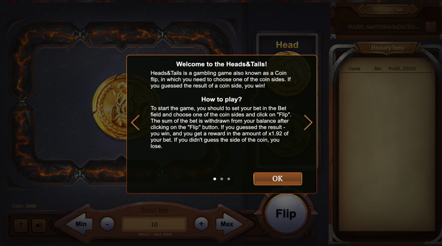 Heads or Tails game rules